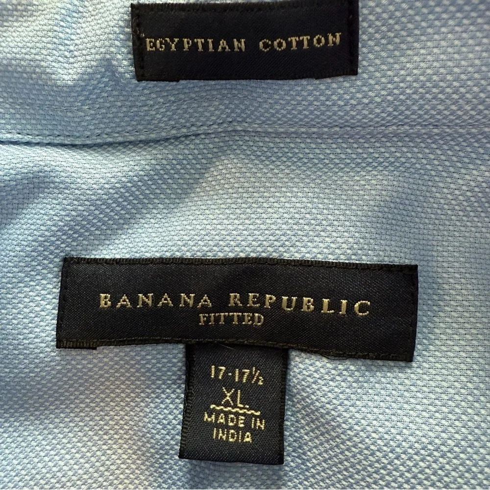 Banana Republic Egyption Cotton Button Down Dress Shirt, Size XL, 17-17.5